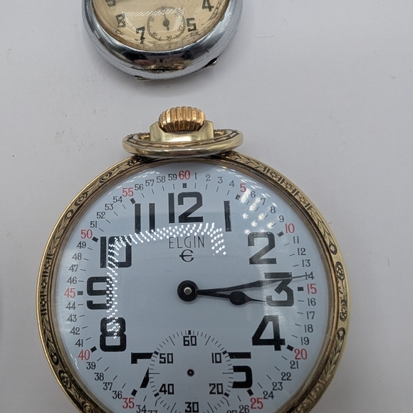 Lot of 9 Pocket Watches - Various - PARTS/REPAIR only - Picture 6 of 7